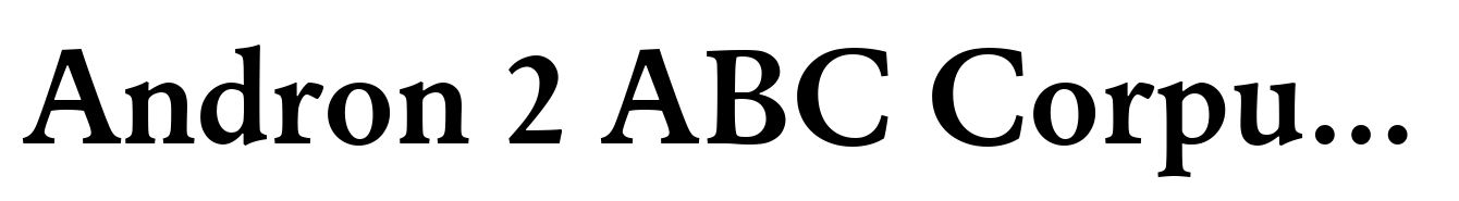Andron 2 ABC Corpus Semi Bold
